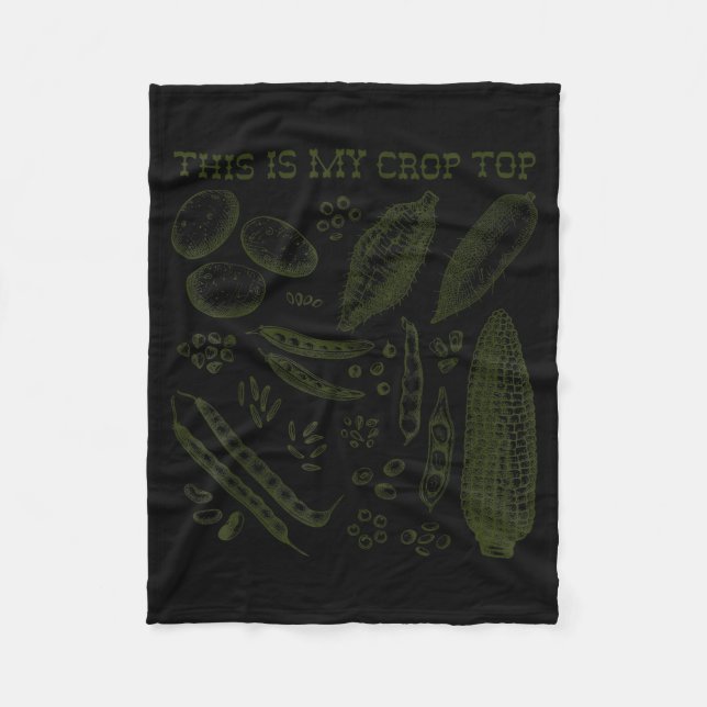 Cobertor De Velo This Is My Crop Top Funny Gardening Pun Vegetable  (Frente)