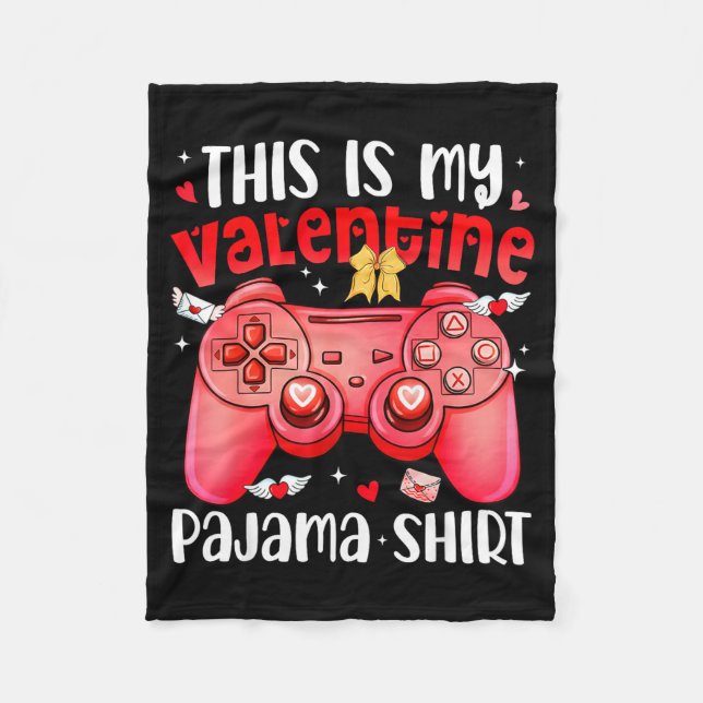 Cobertor De Velo This Is My Valentine Pajama Video Games Gamer Boy  (Frente)