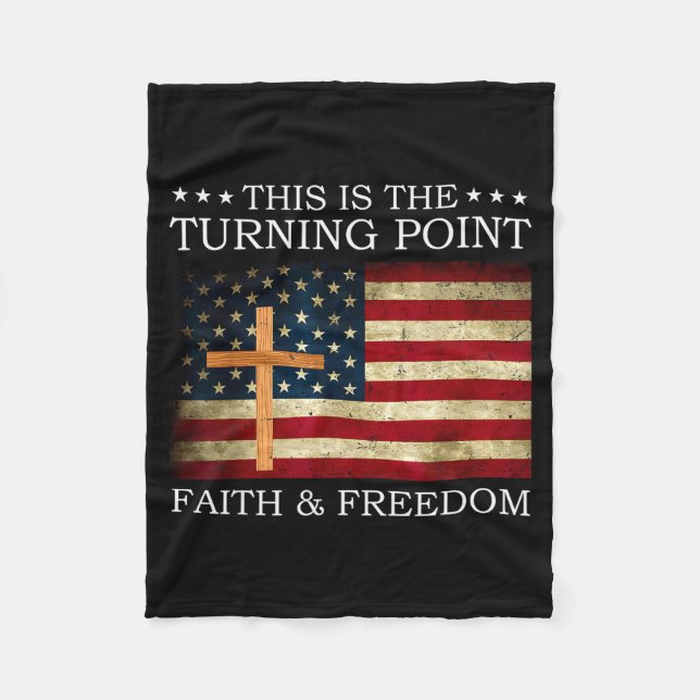Cobertor De Velo This Is The Turning Point Patriotic Christian Fait (Frente)