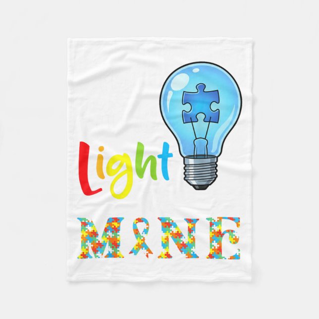 Cobertor De Velo This Little Light Of Mine Autism Awareness Support (Frente)