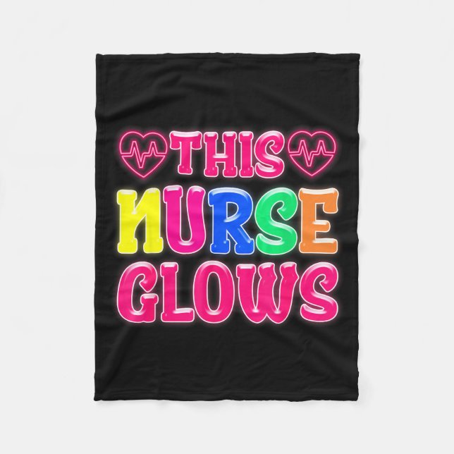 Cobertor De Velo This Nurse Glows Nursing Glow Retro  (Frente)