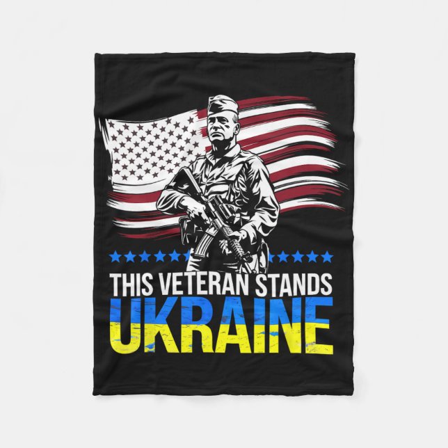Cobertor De Velo This Veteran Stands With Ukraine 3  (Frente)
