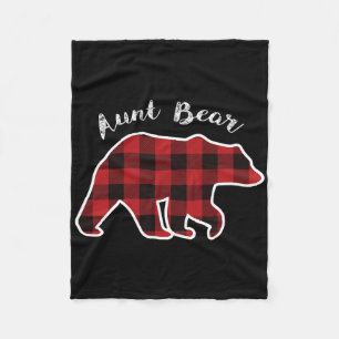 Cobertor De Velo Tia Bear Women Red Xadrez Natal Gift