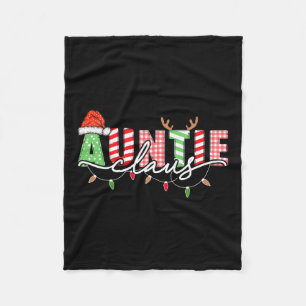 Cobertor De Velo Tia Claus Xmas Natal Luzes Pajama Família M