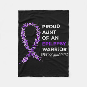 Cobertor De Velo Tia Orgulhosa De Um Guerreiro Contra Epilepsia Con