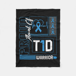 Cobertor De Velo Tia Orgulhosa Do Guerreiro T1d Awarenes Da Diabete