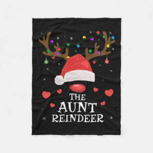 Cobertor De Velo Tia Reindeer Família Coincidindo Natal Tia Aun