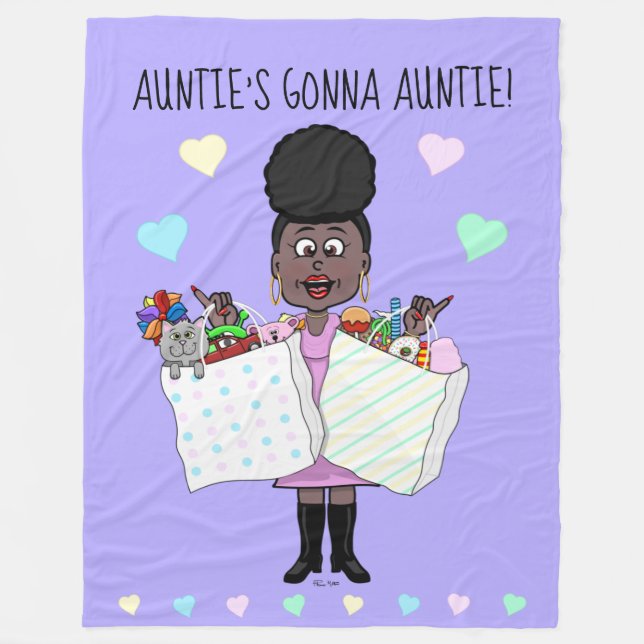 Cobertor De Velo Tia's Gonna Auntie (Frente)