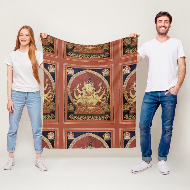 Cobertor De Velo Tibetano Thangka de Guhyasamaja Akshobhyavajra (In Situ)