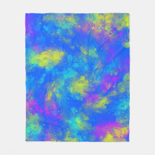 Cobertor De Velo Tie Dye Blue