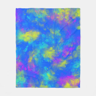 Cobertor De Velo Tie Dye Blue