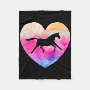 Cobertor De Velo Tie Dye Horse Funny Horseback Andando Hippie Costu
