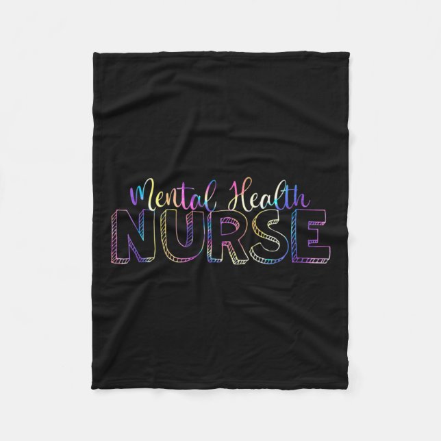 Cobertor De Velo Tie Dye Mental Health Enfermeira Psiquiátrica Nurs (Frente)