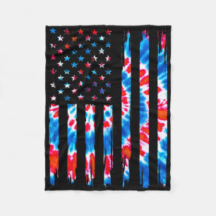 Cobertor De Velo Tie Dye Onsa Flag Men Women Kids American Flag 4th