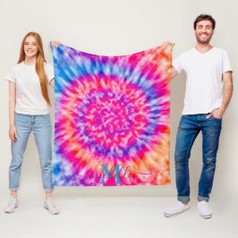 Cobertor De Velo Tie Dye Personalizado
