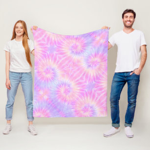 Cobertor De Velo Tiedye Pastel Rainbow Spiral Hippie Tie Dye