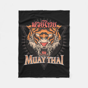 Cobertor De Velo Tigar Muay Thai Mma Treinamento Vintage Kickboxing