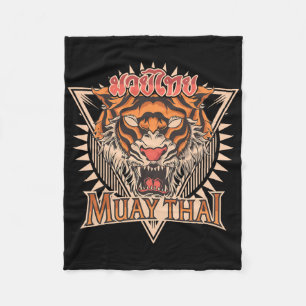 Cobertor De Velo Tigar Muay Thai Mma Vintage Treinamento de Kickbox