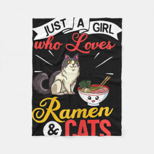 Cobertor De Velo Tigela de Ramen de Gato Sopa de Macarrão de Frango