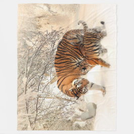 Cobertor De Velo Tiger Fleece Blanket