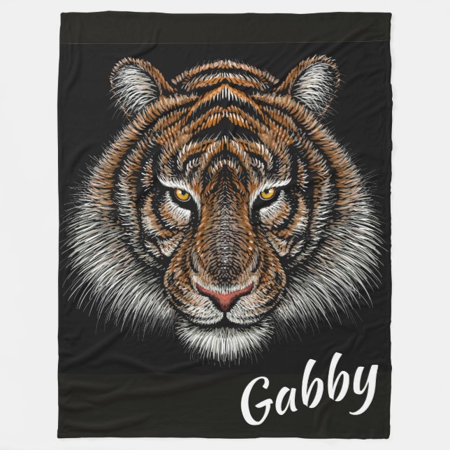 Cobertor De Velo Tiger Fleece Blanket (Frente)