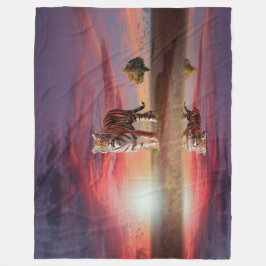 Cobertor De Velo Tiger Fleece Blanket