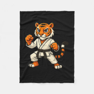 Cobertor De Velo Tiger Karate Funny Black Belt Boys Meninas