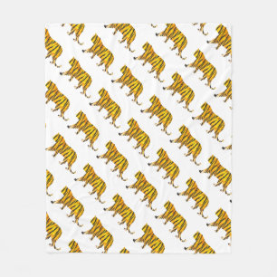 Cobertor De Velo Tiger preto e laranja