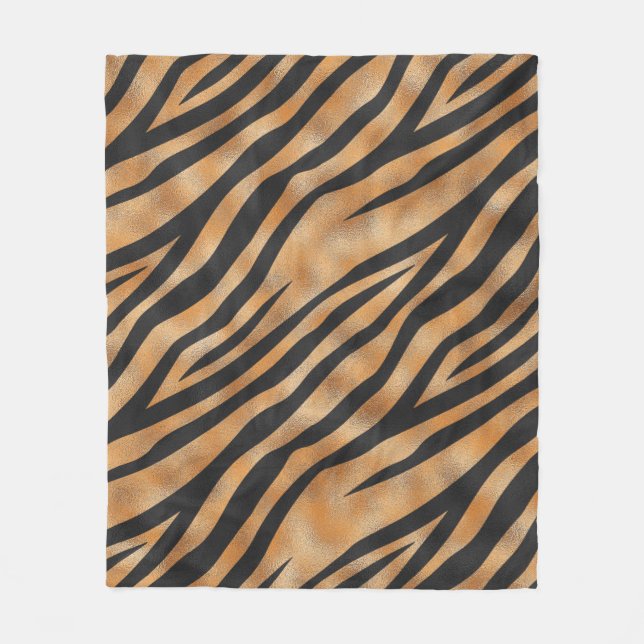 Cobertor De Velo Tiger Wild Animal Pattern (Frente)