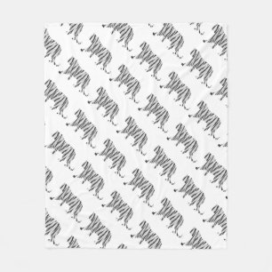 Cobertor De Velo Tigre de silicone preto e branco