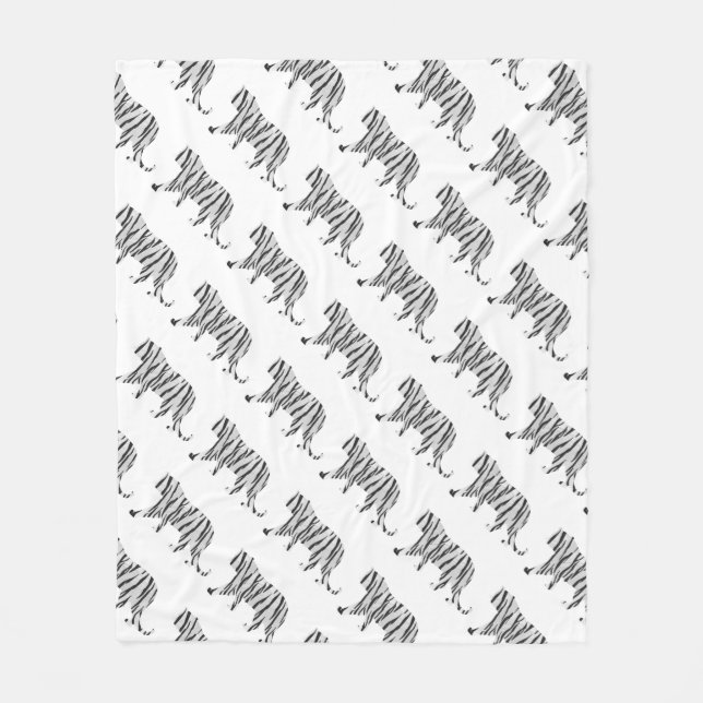 Cobertor De Velo Tigre de silicone preto e branco (Frente)