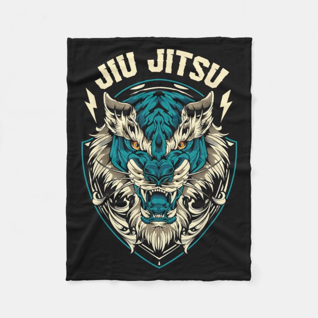 Cobertor De Velo Tigre Jiu Jitsu Brasileiro (Frente)