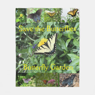 Cobertor De Velo Tigre Swallowtail Butterfly Garden