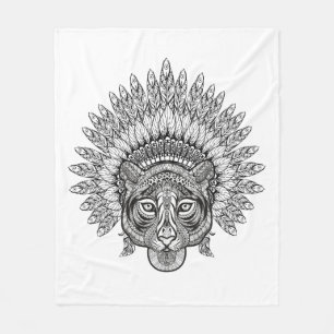 Cobertor De Velo Tigre tirado mão no estilo