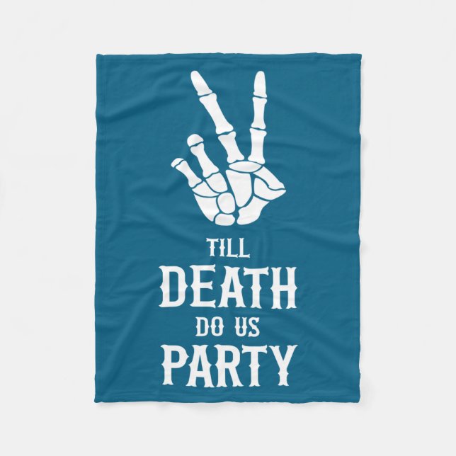 Cobertor De Velo Till Death Do Us Party Skeleton Bachelorette Party (Frente)
