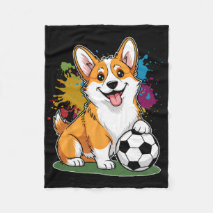 Cobertor De Velo Time de Esportes Animal Byll Futebol Corgi