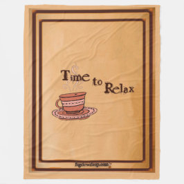 Cobertor De Velo Time to Relax "Chocolate Bar"Brown Fleece Blanket 
