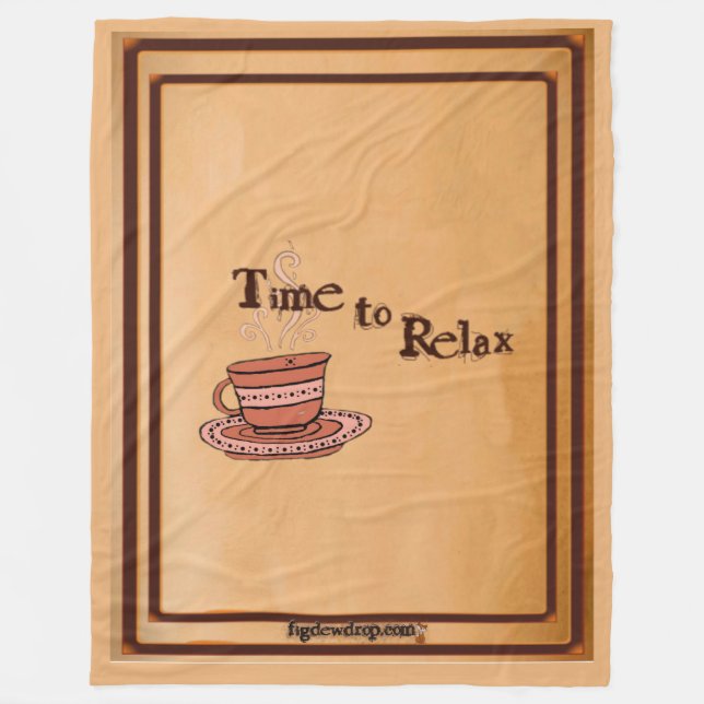 Cobertor De Velo Time to Relax "Chocolate Bar"Brown Fleece Blanket  (Frente)