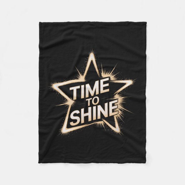 Cobertor De Velo Time Women To Shine Motivational Star Men Kids  (Frente)