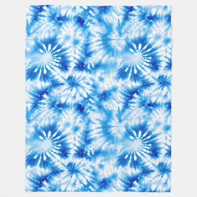 Cobertor De Velo Tinta Azul Branca  (Frente)