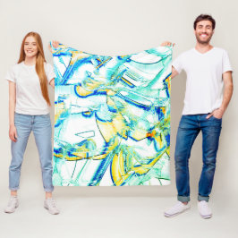 Cobertor De Velo Tinta esvaziada, imagem de manchas cianas amarelas