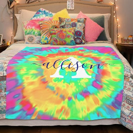 Cobertor De Velo Tinta tie dye personalizada