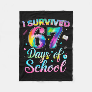 Cobertor De Velo Tinta Tie Dye Sobrevivi 67 Dias De Escola Engraçad