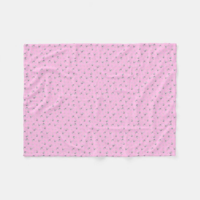 Cobertor De Velo Tiny Westie Daisies KiniArt (Frente (Horizontal))