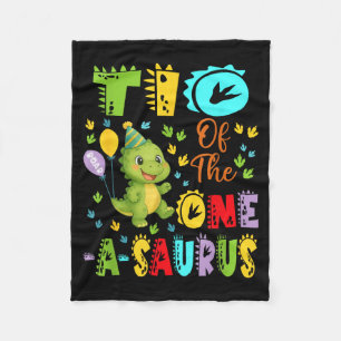 Cobertor De Velo Tio do One-A-Saurus no 1º Aniversário Menino Dinos