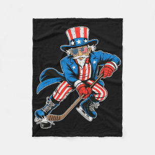Cobertor De Velo Tio Sam Hockey Bandeira Americana EUA Esporte 4 De