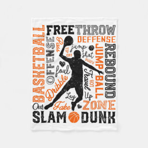 Cobertor De Velo Típica de Slam Dunk do Sketplayer do Word Art Vint