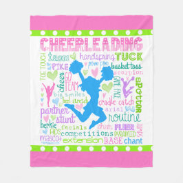 Cobertor De Velo Tipografia Cheerleading Pastel das palavras