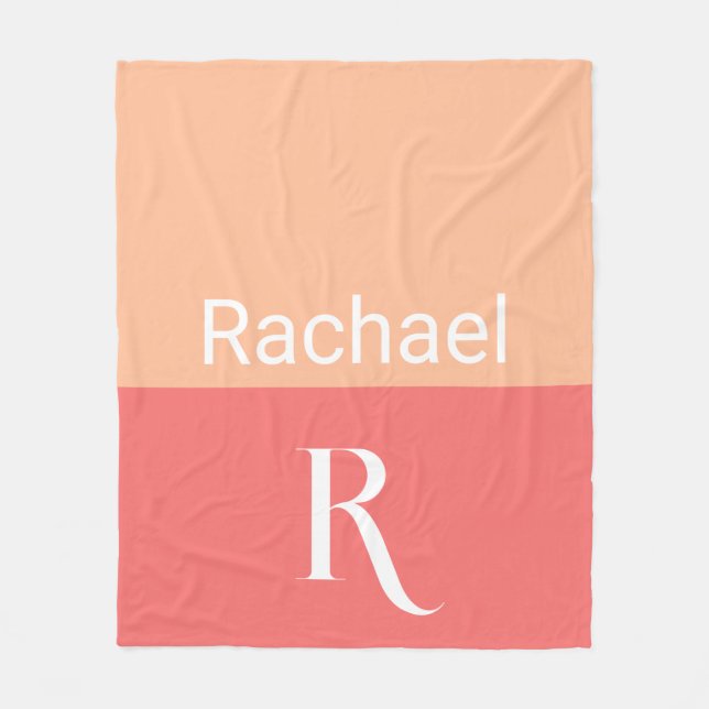Cobertor De Velo Tipografia de Nome Simples Monograma (Frente)