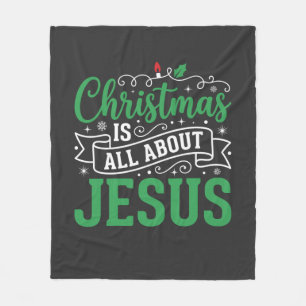 Cobertor De Velo Tipografia Natal é Tudo Sobre Jesus